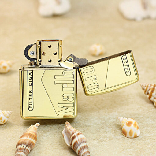 Zippo Armor Brass Marlboro Pattern - BRC47 - Hình ảnh 3