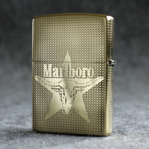 Zippo Armor Brass Marlboro Star Pattern - BRC54 - Hình ảnh 2