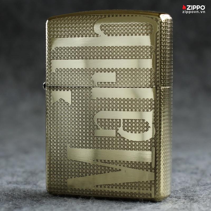 Zippo Armor Brass Marlboro Star Pattern - BRC54
