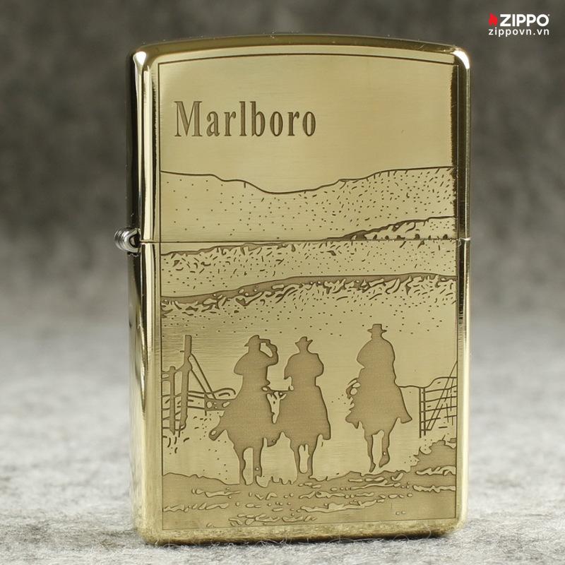 Zippo Armor Brass Marlboro Western Cowboy - BRC100