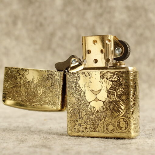 Zippo Armor Brass Mechanical Lion - BRC58 - Hình ảnh 5