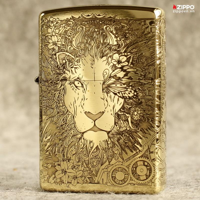 Zippo Armor Brass Mechanical Lion - BRC58