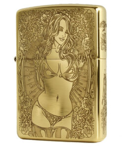 Zippo Armor Brass Skull and Beauty - BRC87