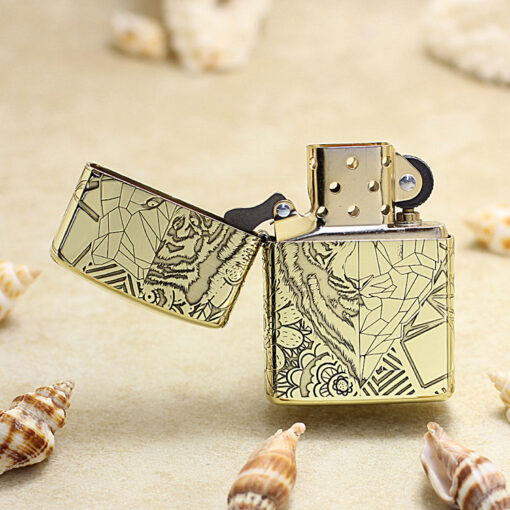 Zippo Armor Brass Wild Geometry Tiger - BRC50 - Hình ảnh 3