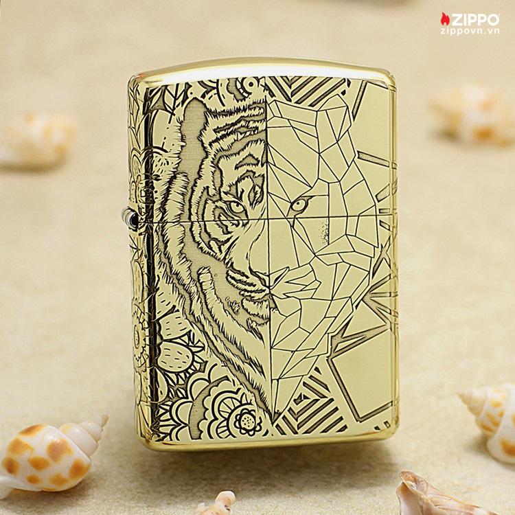 Zippo Armor Brass Wild Geometry Tiger - BRC50