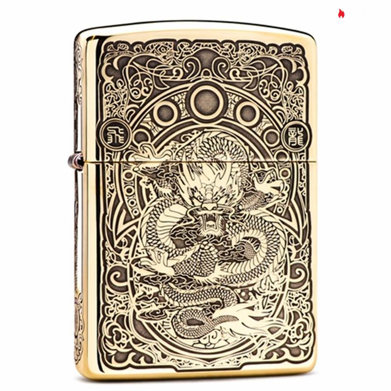 Zippo Armor Brass Exquisite Dragon Design - BRC82