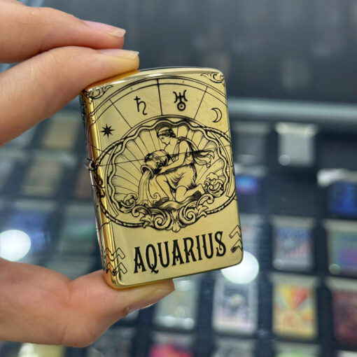 Zippo Brass Bảo Bình Aquarius - ZSB11 - Hình ảnh 3