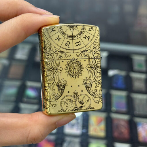 Zippo Brass Bảo Bình Aquarius - ZSB11 - Hình ảnh 4