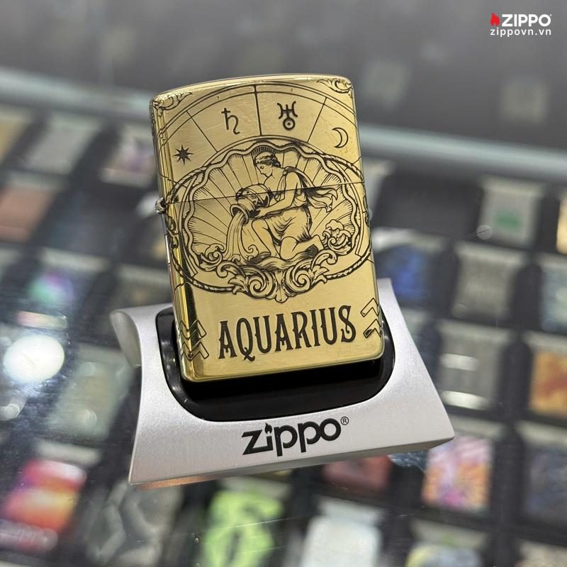 Zippo Brass Bảo Bình Aquarius - ZSB11