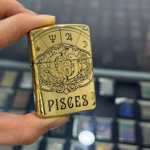 Zippo Brass Song Ngư Pisces - ZSB12 - Hình ảnh 3
