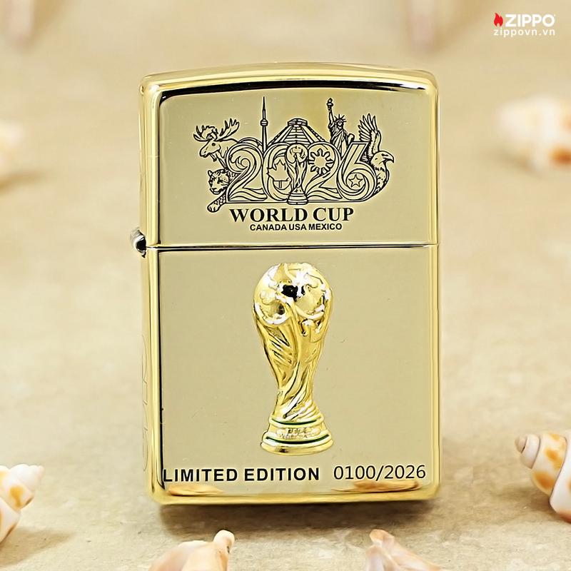 Zippo World Cup Golden Trophy 2026 Design - WCEB26