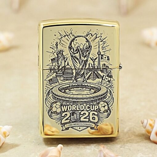 Zippo World Cup Golden Trophy 2026 Design - WCEB26 - Hình ảnh 2