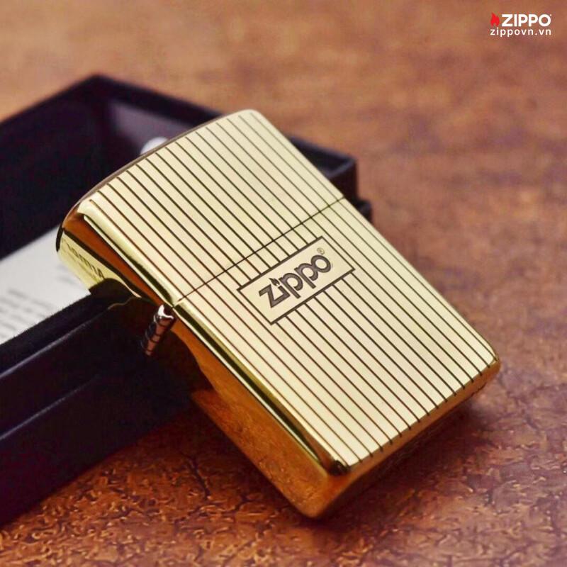 Zippo Armor Brass Vertical Stripes Design - BRC81