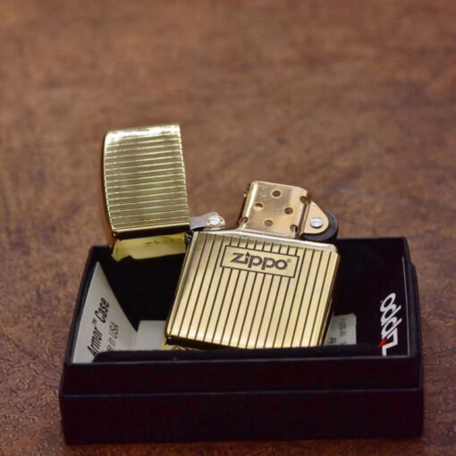 Zippo Armor Brass Vertical Stripes Design - BRC81 - Hình ảnh 3