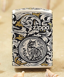 Zippo 12 con giáp cao cấp năm Mão – Mèo 12.4CC