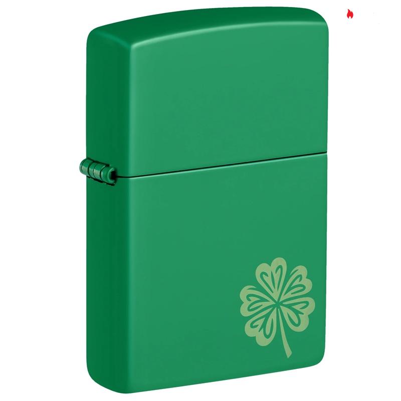 Zippo Lucky Clover Grass Green Matte - 46850