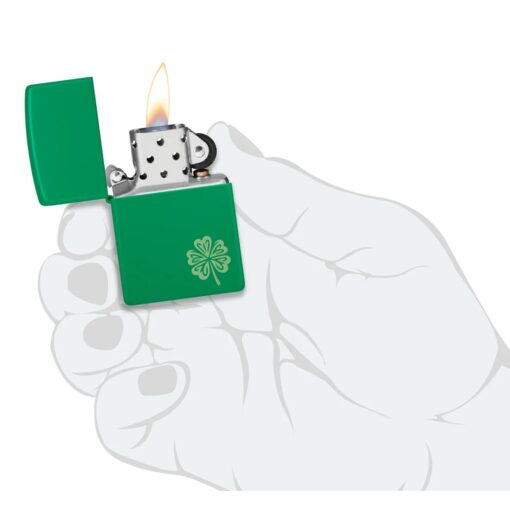 Zippo Lucky Clover Grass Green Matte - 46850 - Ảnh 6