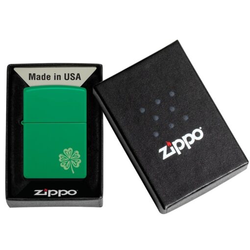 Zippo Lucky Clover Grass Green Matte - 46850 - Ảnh 7