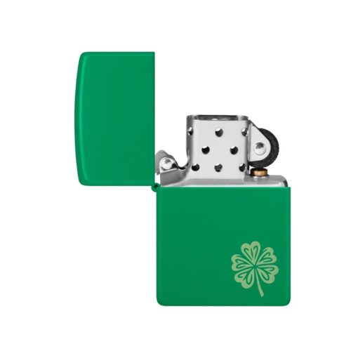 Zippo Lucky Clover Grass Green Matte - 46850 - Ảnh 2