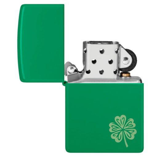 Zippo Lucky Clover Grass Green Matte - 46850 - Ảnh 4