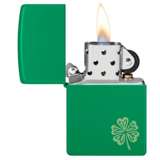 Zippo Lucky Clover Grass Green Matte - 46850 - Ảnh 5