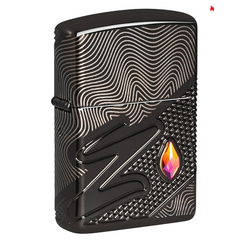Zippo Z Crystal Armor High Polish Black - 46928