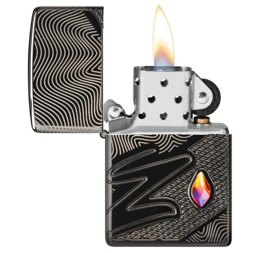 Zippo Z Crystal Armor High Polish Black - 46928 - Ảnh 9