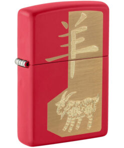 Zippo Year of the Goat Design Red Matte - 47420
