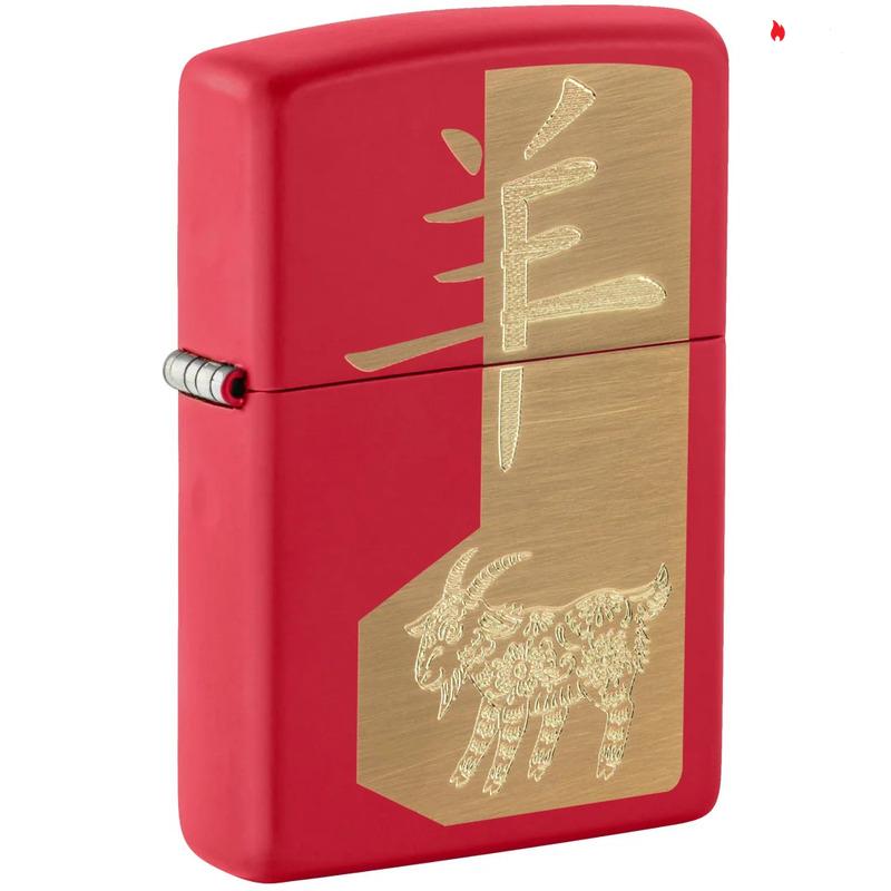 Zippo Year of the Goat Design Red Matte - 47420