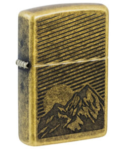 Zippo Etched Mountains Antique Brass - 47432