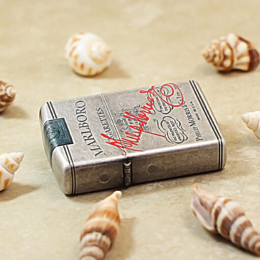 Zippo Antique Silver Plate Marlboro - AT-121FB-06 - Ảnh 6