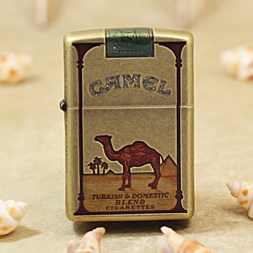 Zippo Antique Brass Camel Design - AT-201FB-01 - Ảnh 2
