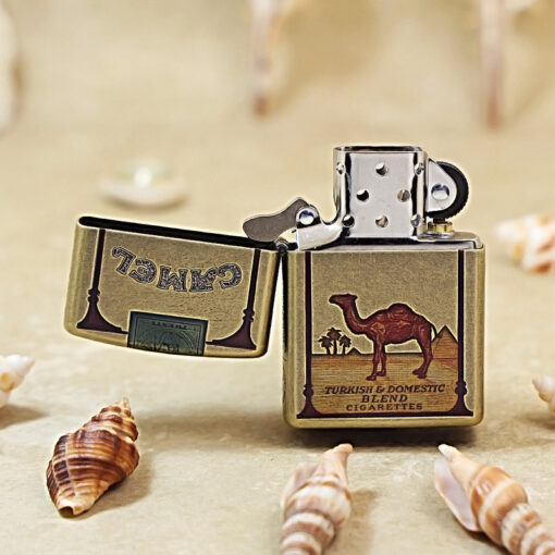 Zippo Antique Brass Camel Design - AT-201FB-01 - Ảnh 6